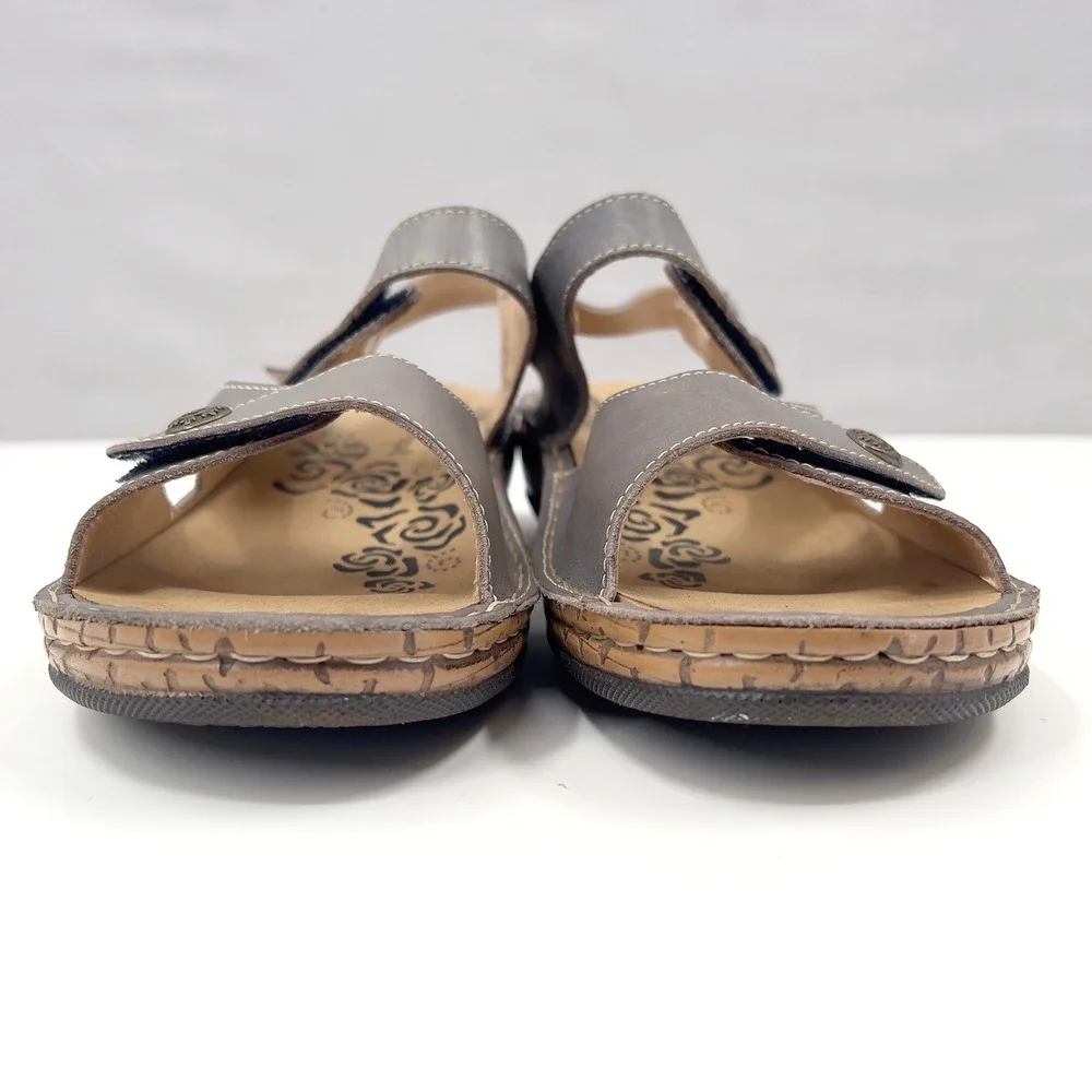 Propet Jocelyn Womens Comfort Sandals Gray Leather Adjustable Propét 9.5 M